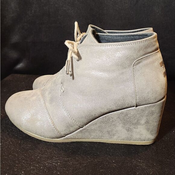 Tom's metallic booties women's 10 - Picture 5 of 9